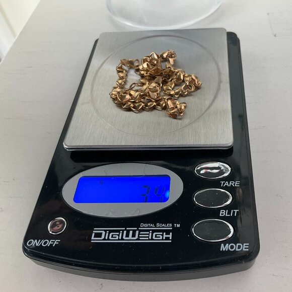 10k solid gold heart necklace, one-of-a-kind - Picture 9 of 9